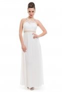 Длинное Вечернее Платье Белый T2213