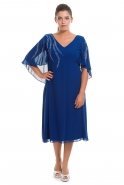 Вечернее Платье Большого Размера Ярко-синий AL8686