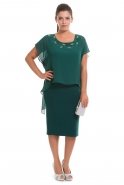 Вечернее Платье Большого Размера Изумрудно-зеленый AL8649
