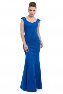 Длинное Вечернее Платье Ярко-синий C3269