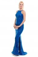 Длинное Вечернее Платье Ярко-синий O9060