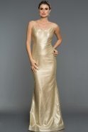 Длинное Вечернее Платье Золотой C7346