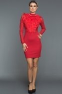 Короткое Вечернее Платье красный ABK253
