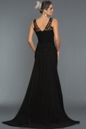 Длинное Вечернее Платье Черный ABU138