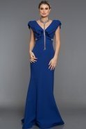 Длинное Вечернее Платье Ярко-синий ABU106