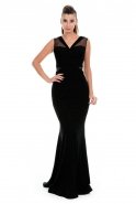 Длинное Вечернее Платье Черный C7196