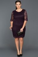 Короткое Свободное Вечернее Платье Пурпурный ABK131