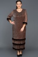 Длинное Свободное Вечернее Платье Светло-коричневый EC24487
