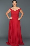 Длинное Свободное Вечернее Платье красный ABU354