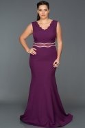 Длинное Платье Большого Размера Пурпурный AN6047