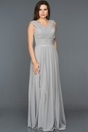 Длинное Вечернее Платье Серый AN2390