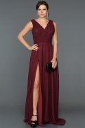 Длинное Помолвочное Платье Бордовый AN2513