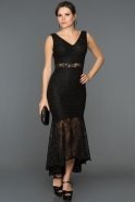 Длинное Вечернее Платье Черный ABK036