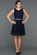 Короткое Вечернее Платье Темно-синий ABK028