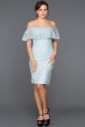 Короткое Вечернее Платье Синий ABK038