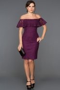Короткое Вечернее Платье Пурпурный ABK038