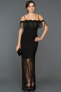 Короткое Вечернее Платье Черный DS454