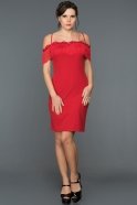 Короткое Вечернее Платье красный ABK109