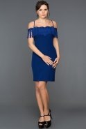 Короткое Вечернее Платье Ярко-синий ABK109