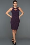 Короткое Вечернее Платье Пурпурный DS474