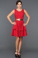 Короткое Вечернее Платье красный ABK117