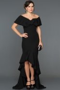 Короткое Вечернее Платье Черный ABO012