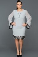 Короткое Вечернее Платье Серый ABK056
