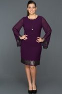 Короткое Вечернее Платье Пурпурный ABK056
