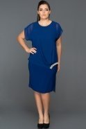 Короткое Свободное Вечернее Платье Ярко-синий DS479