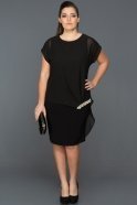 Короткое Свободное Вечернее Платье Черный DS479