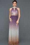 Длинное Выпускное Платье Пурпурный ABU184