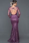 Длинное Выпускное Платье Русалка Пурпурный ABU274