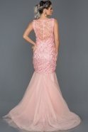 Выпускное Платье Русалка С Шлейфом розовый ABU557