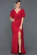 Длинное Выпускное Платье Русалка красный F4595