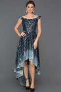Короткое Вечернее Платье Синий F7365