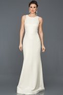 Длинное Выпускное Платье Белый ABU224
