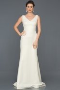 Длинное Выпускное Платье Белый ABU225