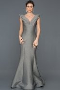 Длинное Выпускное Платье Серый AB7065
