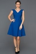 Короткое Выпускное Платье Ярко-синий L8036
