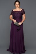 Длинное Свободное Вечернее Платье Пурпурный ABU040