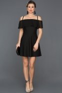 Мини Пригласительное Платье Черный AR37018