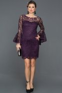 Короткое Платье На Приглашение Пурпурный ABK043