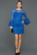 Короткое Платье На Приглашение Ярко-синий ABK043