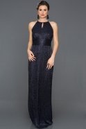 Длинное Выпускное Платье Темно-синий AR39032