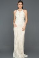Длинное Помолвочное Платье Белый ABU162