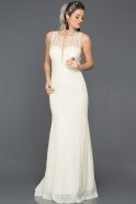 Длинное Помолвочное Платье Белый ABU481