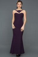 Длинное Выпускное Платье Пурпурный ABU128