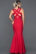 Длинное Вечернее Платье Русалка красный ABU165