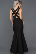 Длинное Вечернее Платье Русалка Черный ABU165