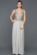Длинное Помолвочное Платье Серый S118